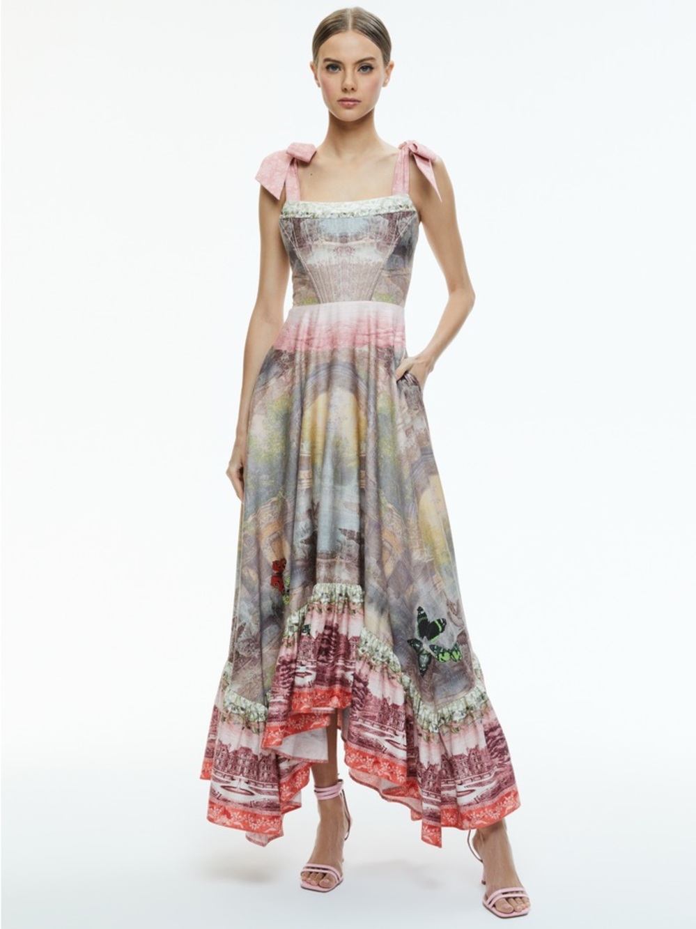 ALICE + OLIVIA ROSALEE PINK DRESS SIZE 2 - Picture 5 of 8